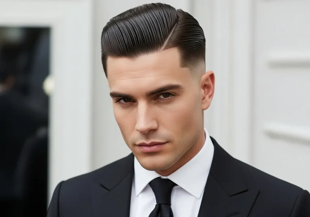 07 Low Fade with Slicked Back Hair
Low Fade Hairstyles