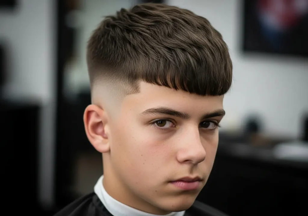 The High Fade with Textured Fringe
Trendy Teen Boy Haircuts