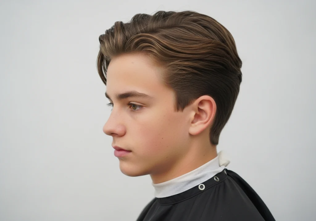 Wavy Brushed Back Style
Best Haircuts For Teen Boys