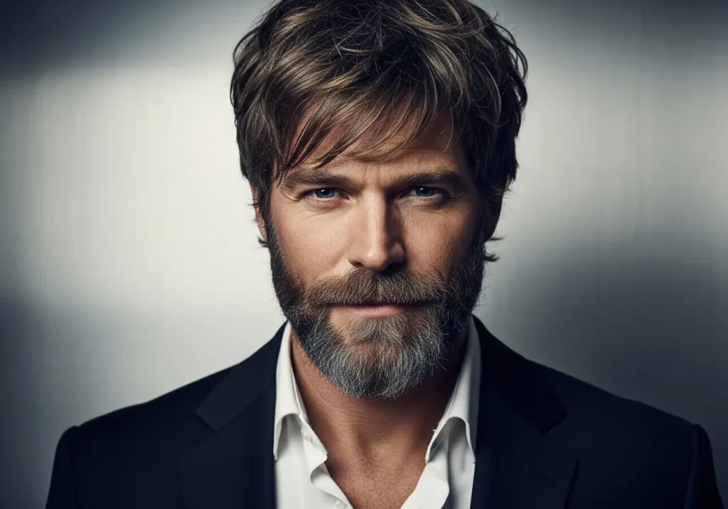 14 The Shag with Beard
Shaggy Hairstyles For Men
