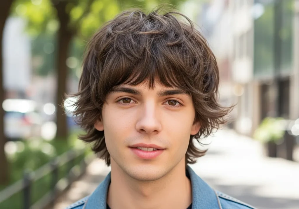 7 The Shag with Bangs
Shaggy Hairstyles For Men