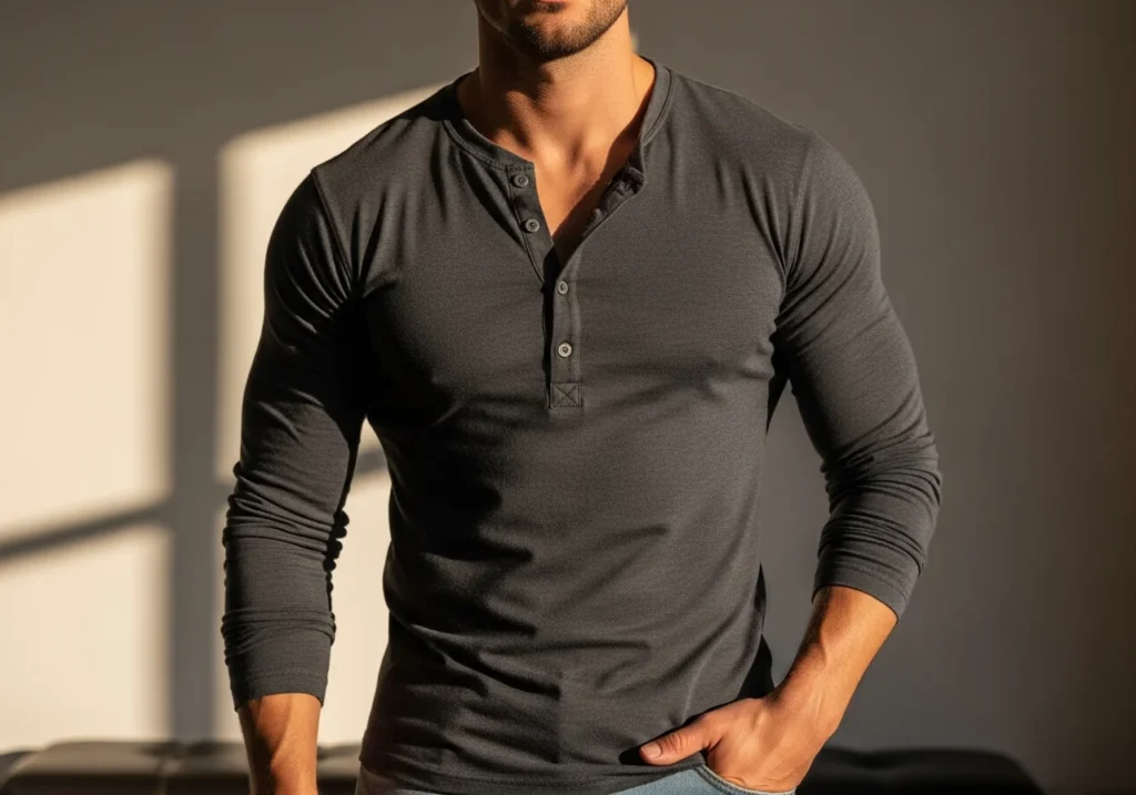 A Simple, Well-Fitted Henley Shirt