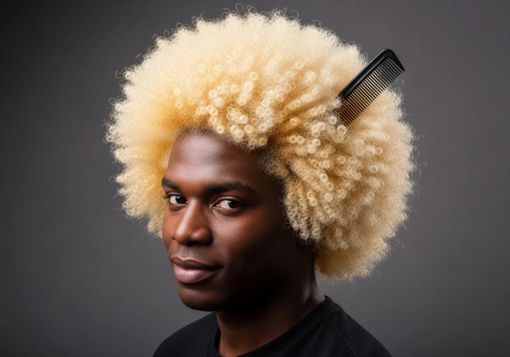 Bleached Blonde Afro