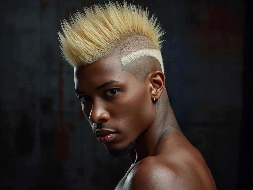 Blonde Mohawk Fade