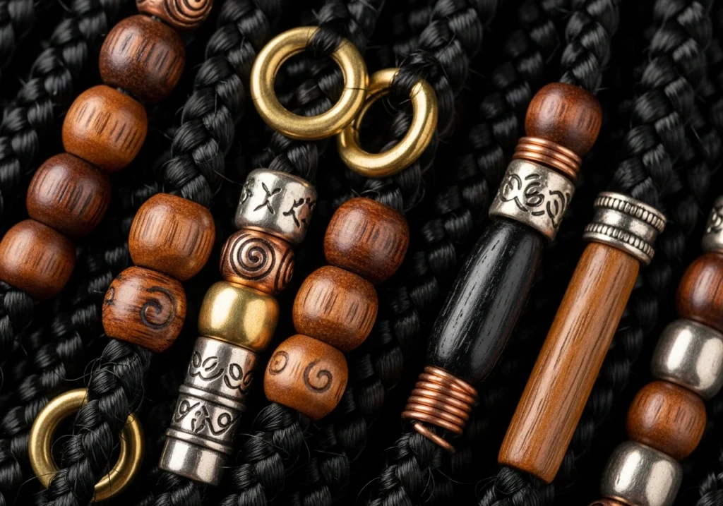 Box Braids with Decorative Beads