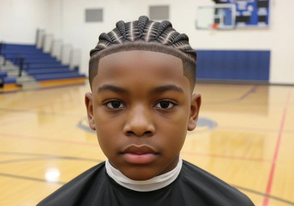 Box Braids with Fade