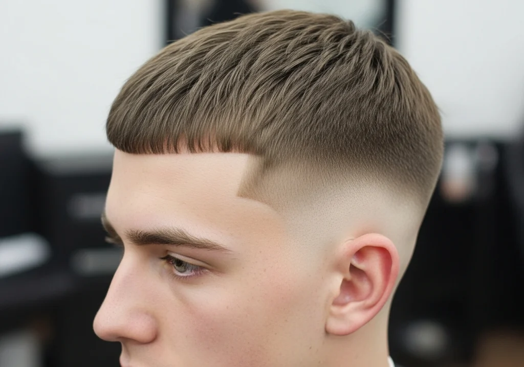 Caesar Cut with Low Fade
