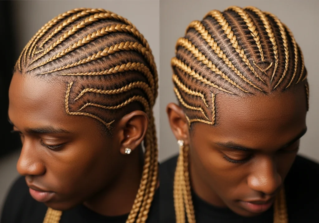 Caramel Blonde Cornrows