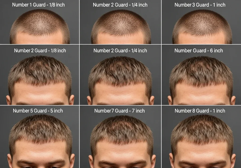Comparing Number 4 to Other Buzz Cut Lengths