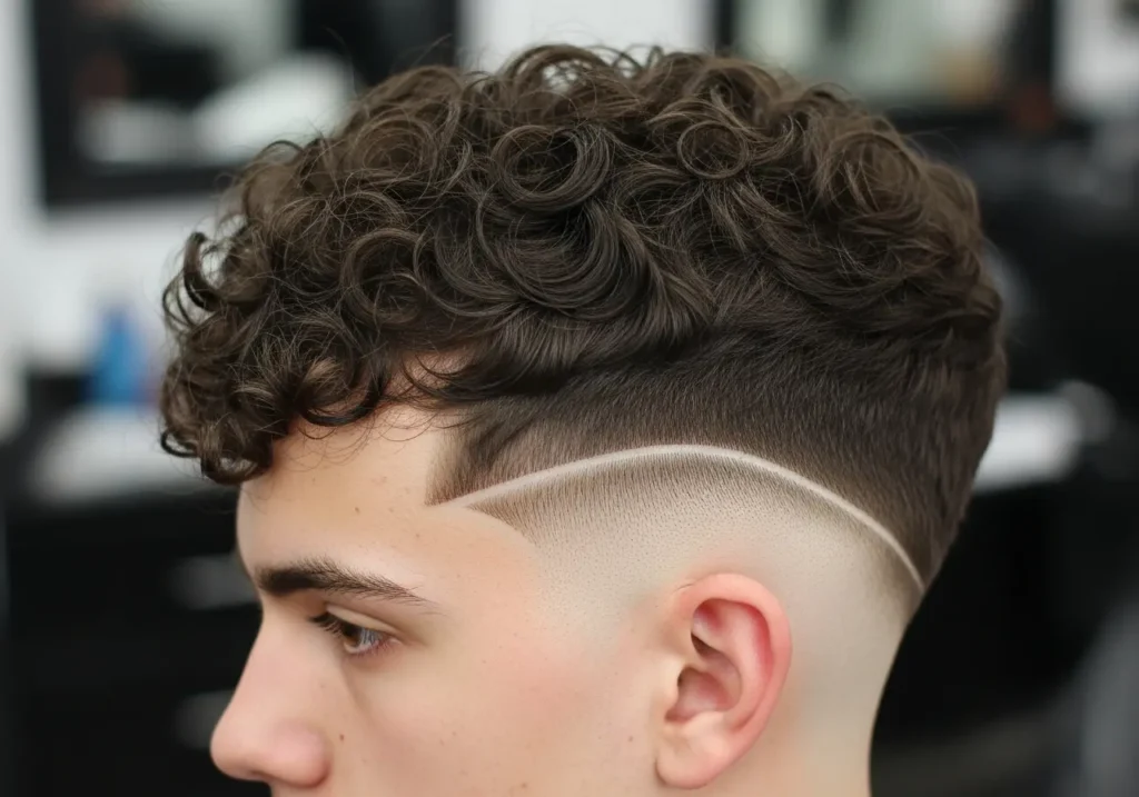 Curly Top with Skin Fade
Teenage Men Haircuts