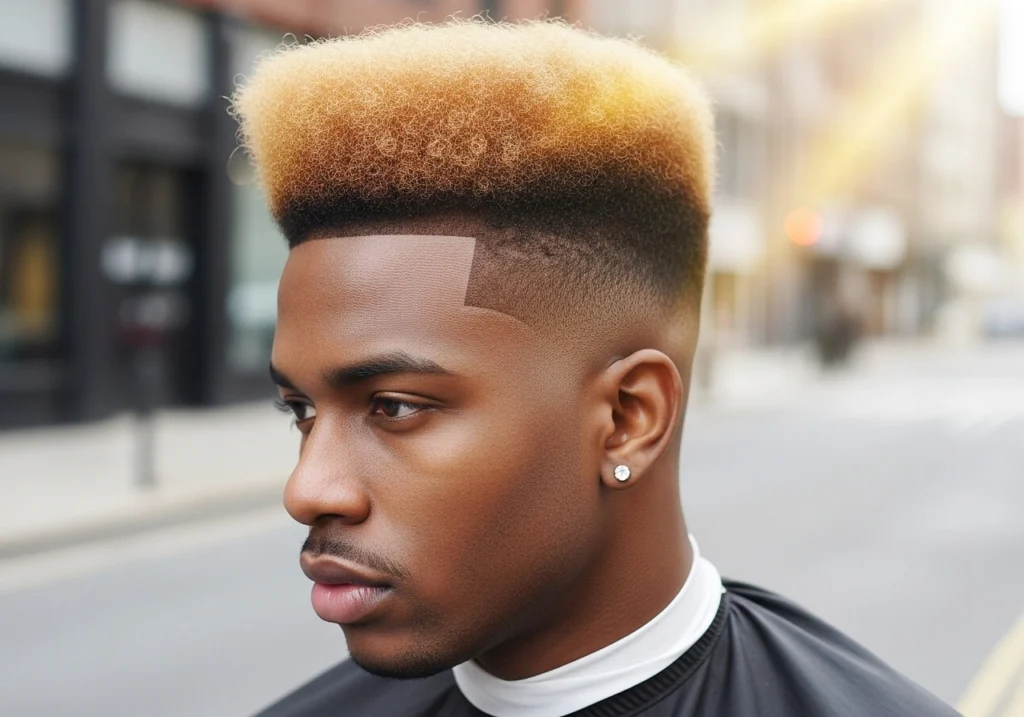 Golden Blonde High Top Fade