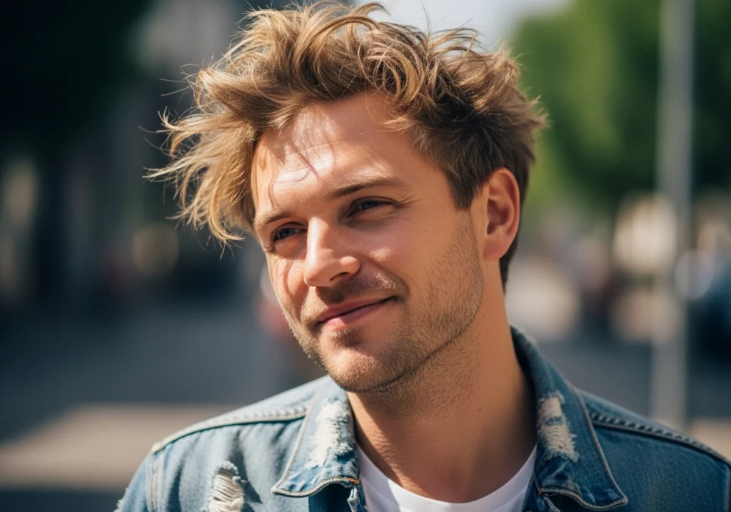 Messy Blonde Casual Style