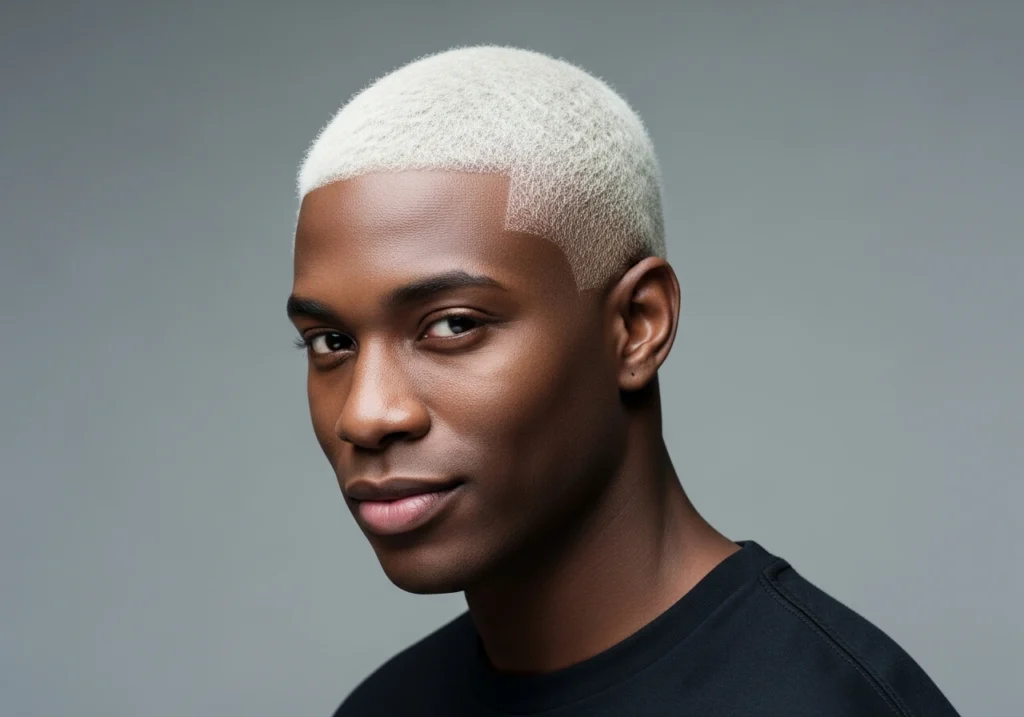 Platinum Blonde Buzz Cut
