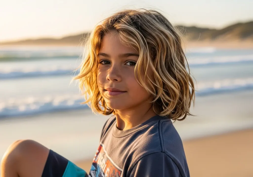 Shoulder Length Surfer Style
Long Hairstyles For Boys