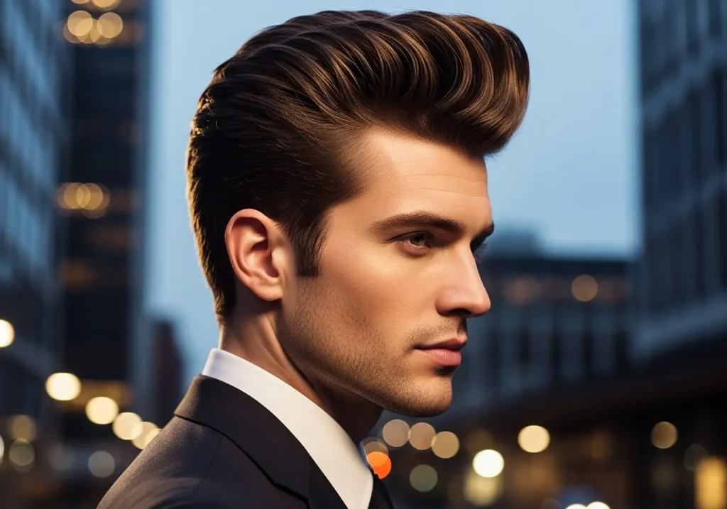 Side Part Pompadour
Side Parted Hairstyles For Men