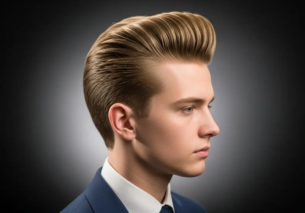 Slicked Back and Pompadour Styles
Teenage Men Haircuts