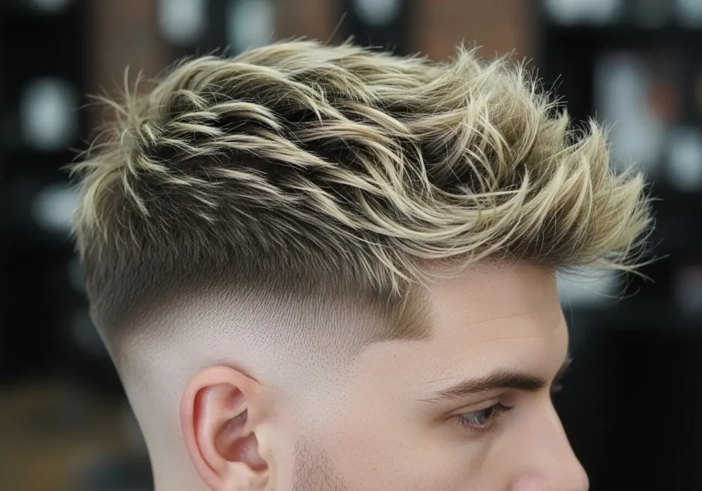 Textured Crop with Blonde Tips