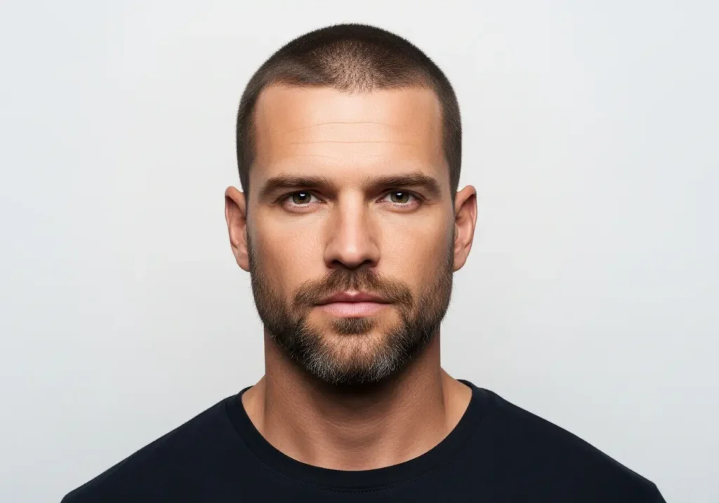 The Buzz Cut Simplicity
Haircuts for Oval Face Shapes