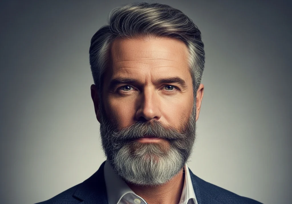 The Distinguished Salt and Pepper Full Beard
