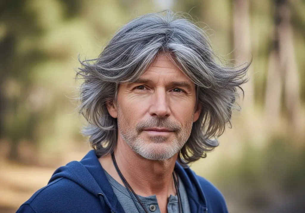 The Layered Medium Length
Hairstyles For Men Over 50 Years!