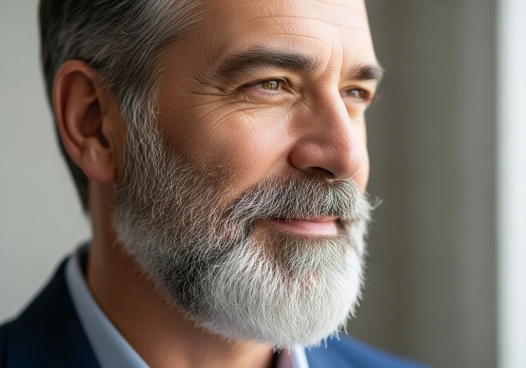 The Natural Grey Fade Beard