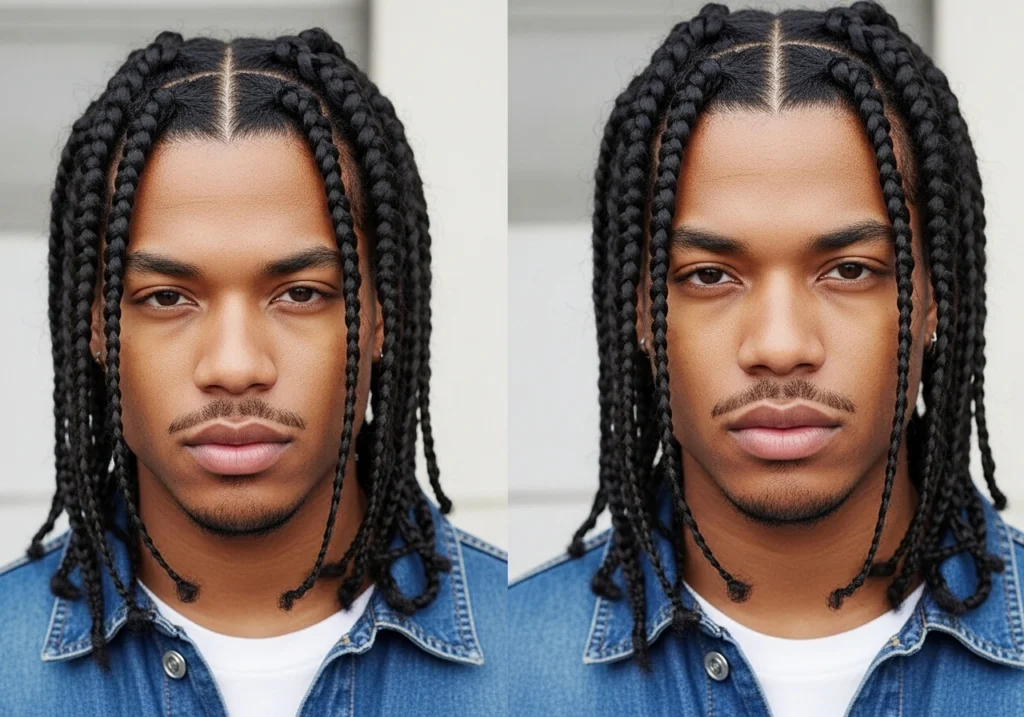 Thick Box Braids: The Middle Ground