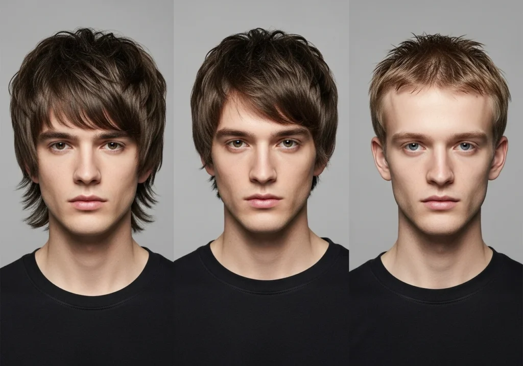 Wolf Cuts Across Different Hair Densities