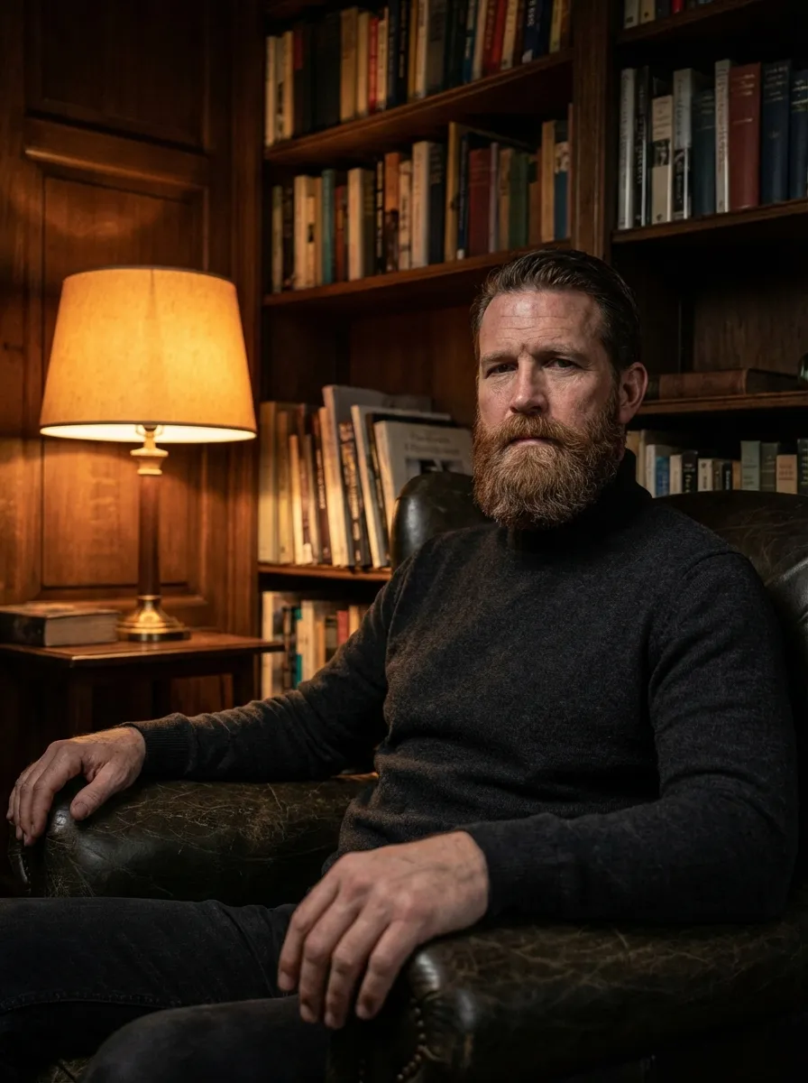 A broad-jawed man with a wide, full Garibaldi beard