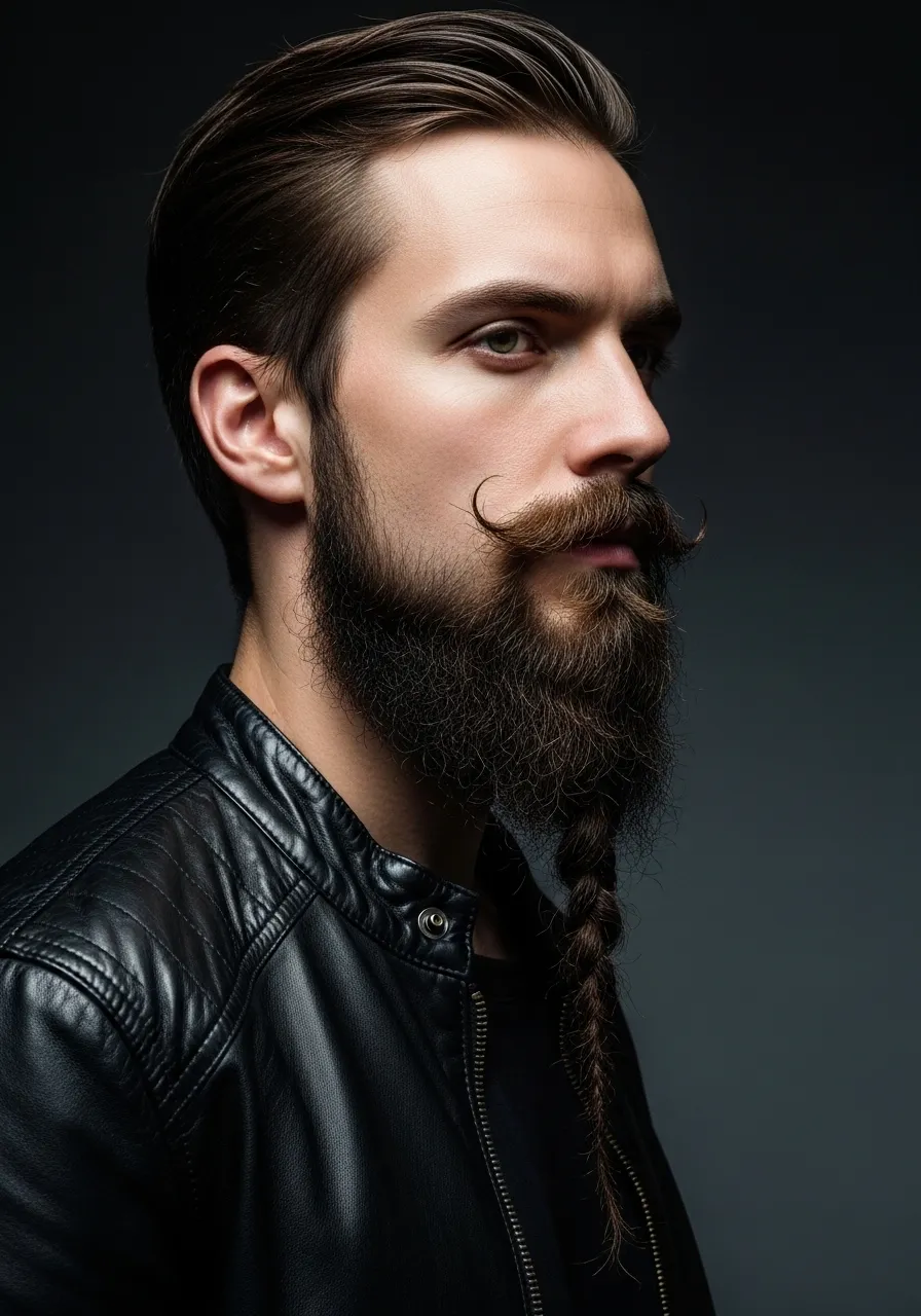 A lean-faced man with a long extended goatee