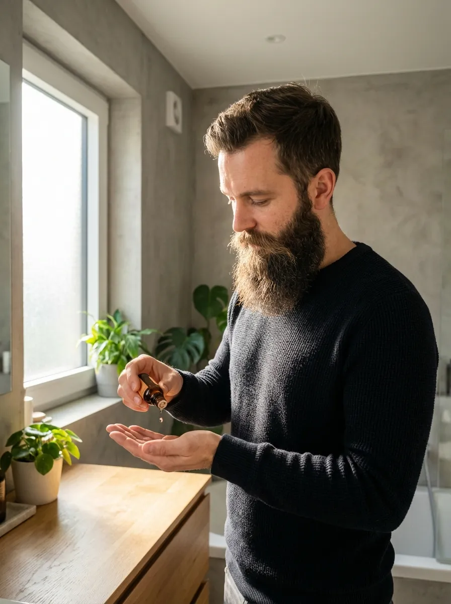 A well-groomed man with a long beard