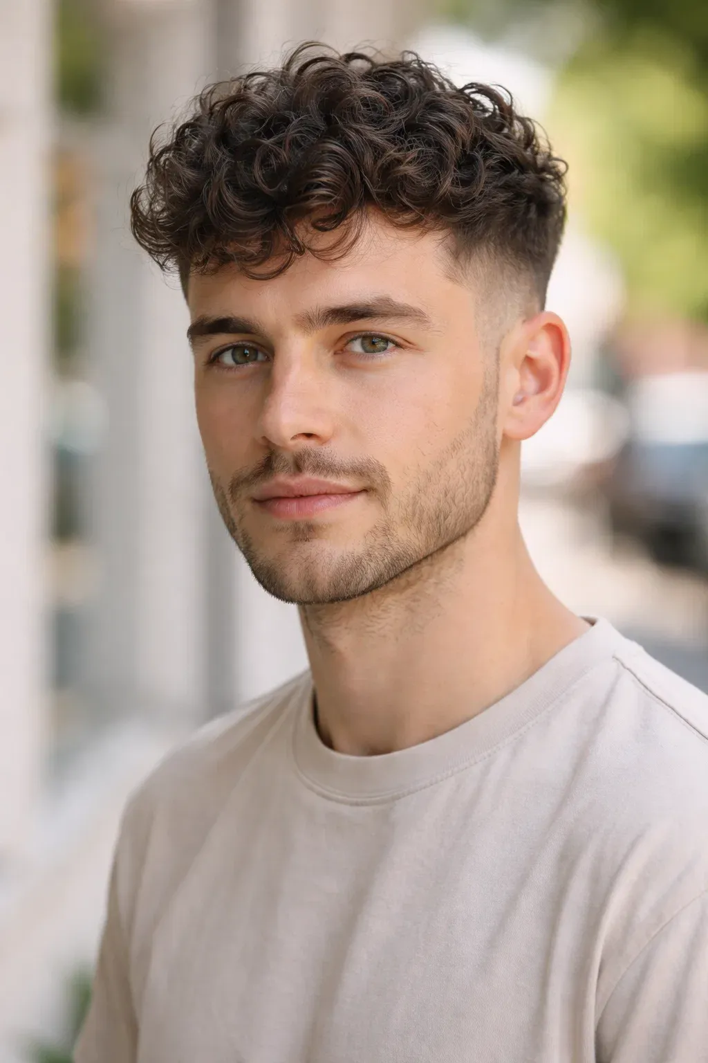 Classic Low Fade with Natural Curls