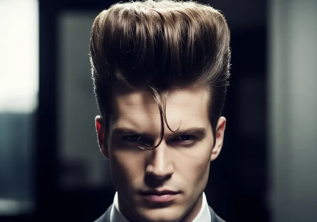 12. Middle Part Pompadour
Middle Part Hair Men