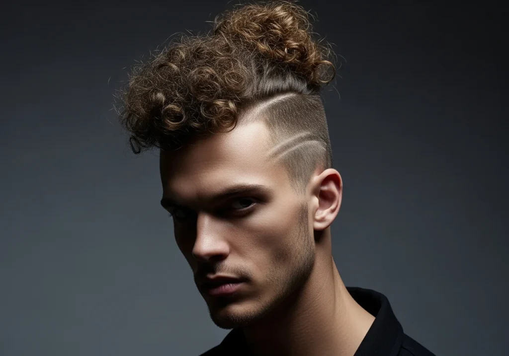 13 Curly Top Knot with Undercut 13 Curly Top Knot with Undercut