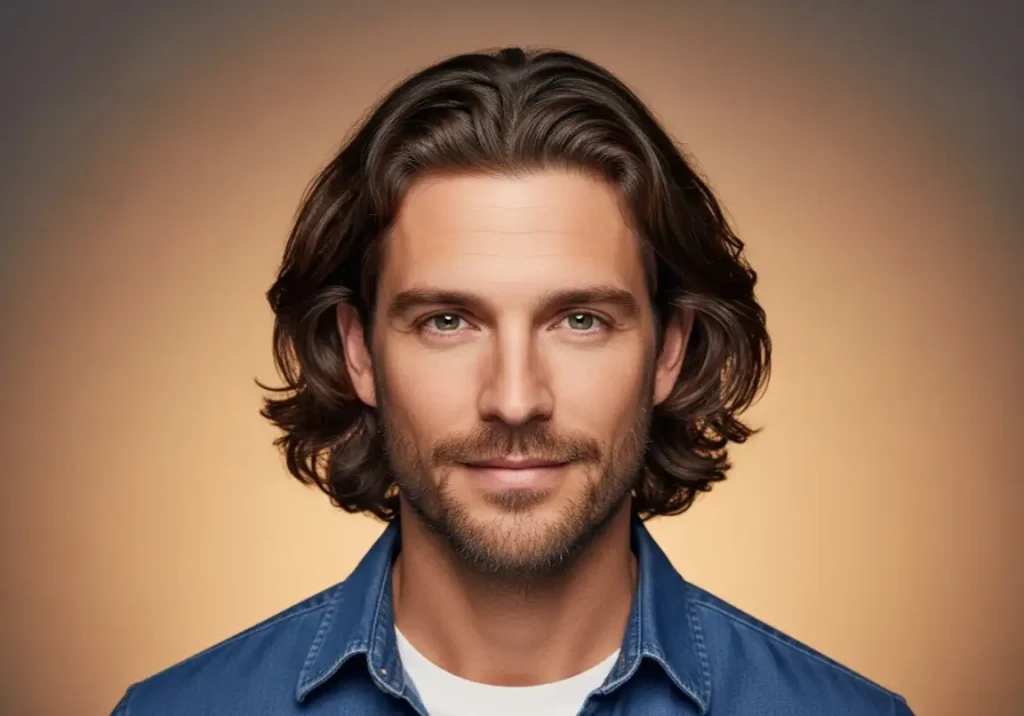13. Wavy Middle Part
Middle Part Hair Men