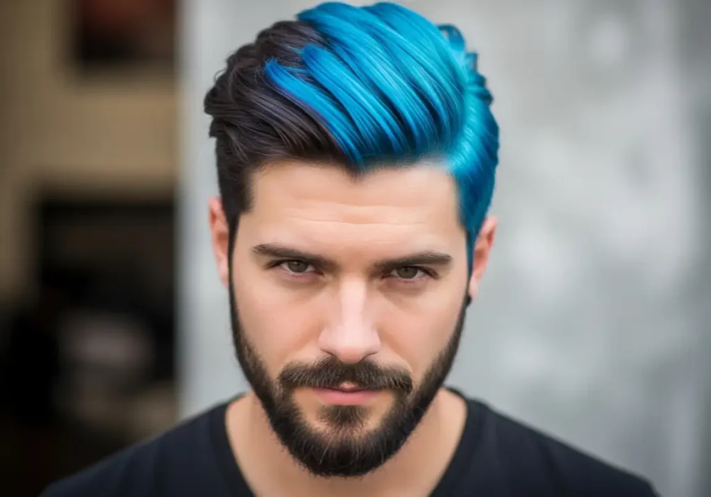 16. Middle Part with Color
Middle Part Hair Men