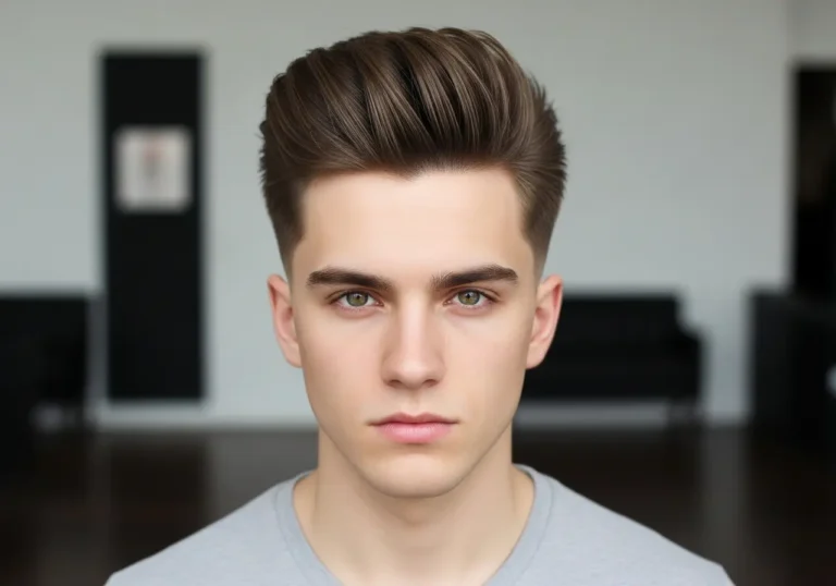 2. Modern Textured Pompadour Pompadour Haircuts For Thick Hair