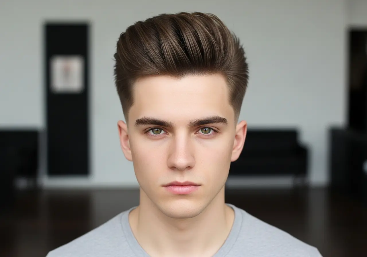 2. Modern Textured Pompadour Pompadour Haircuts For Thick Hair