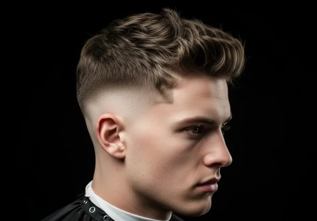 textured crop hairstyle men
2. Textured Crop with Skin Fade