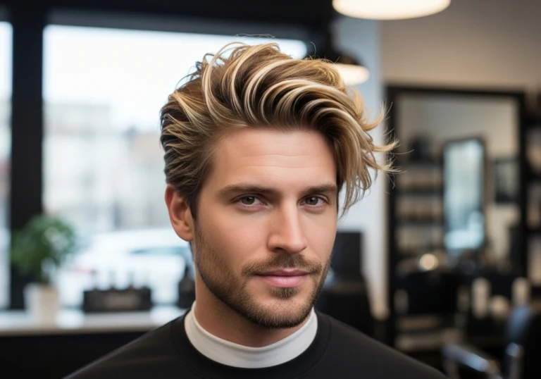 32+ Trendy Hair Color Ideas with Highlights for Men