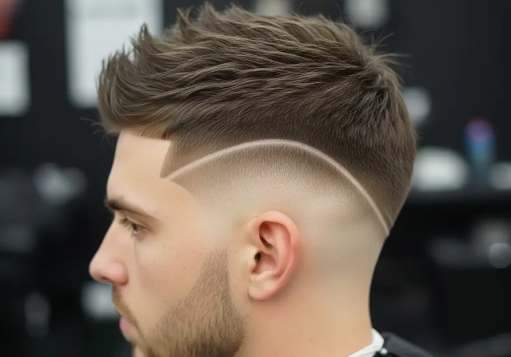 9. Textured Crop with Burst Fade
textured crop hairstyle men