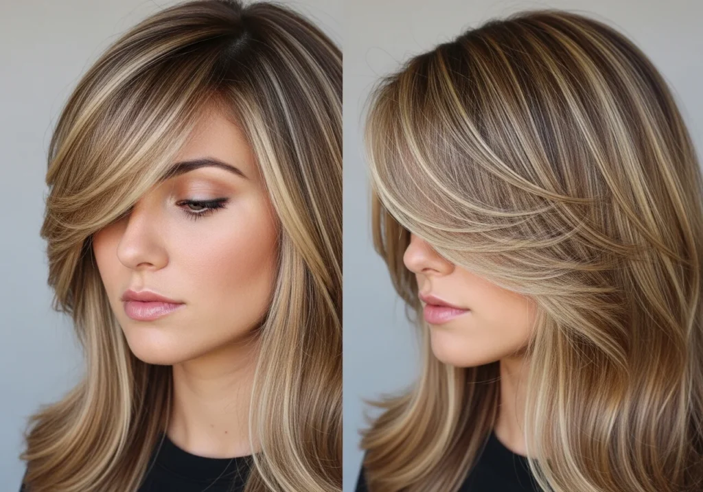Color Techniques That Highlight Side Bangs