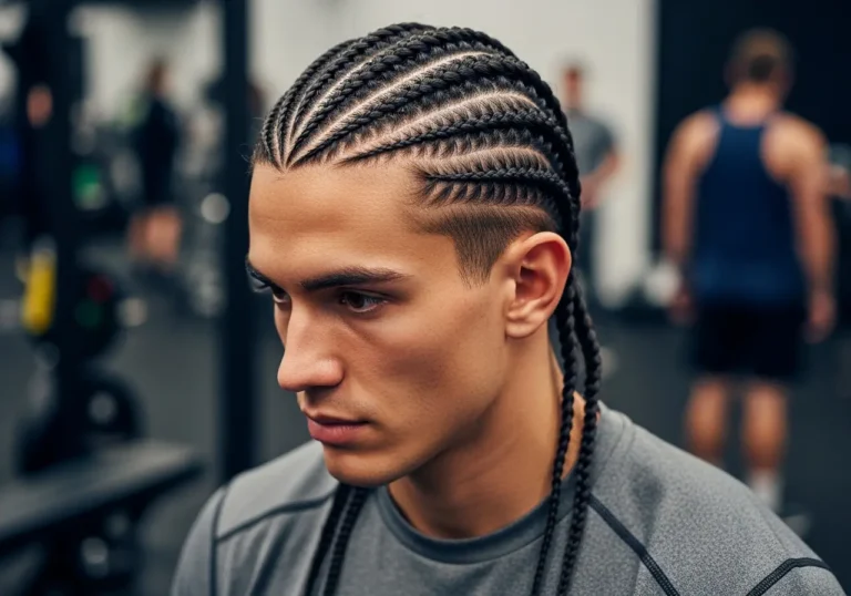 French Braids with Masculine Edge Braided Hairstyles For Men’s