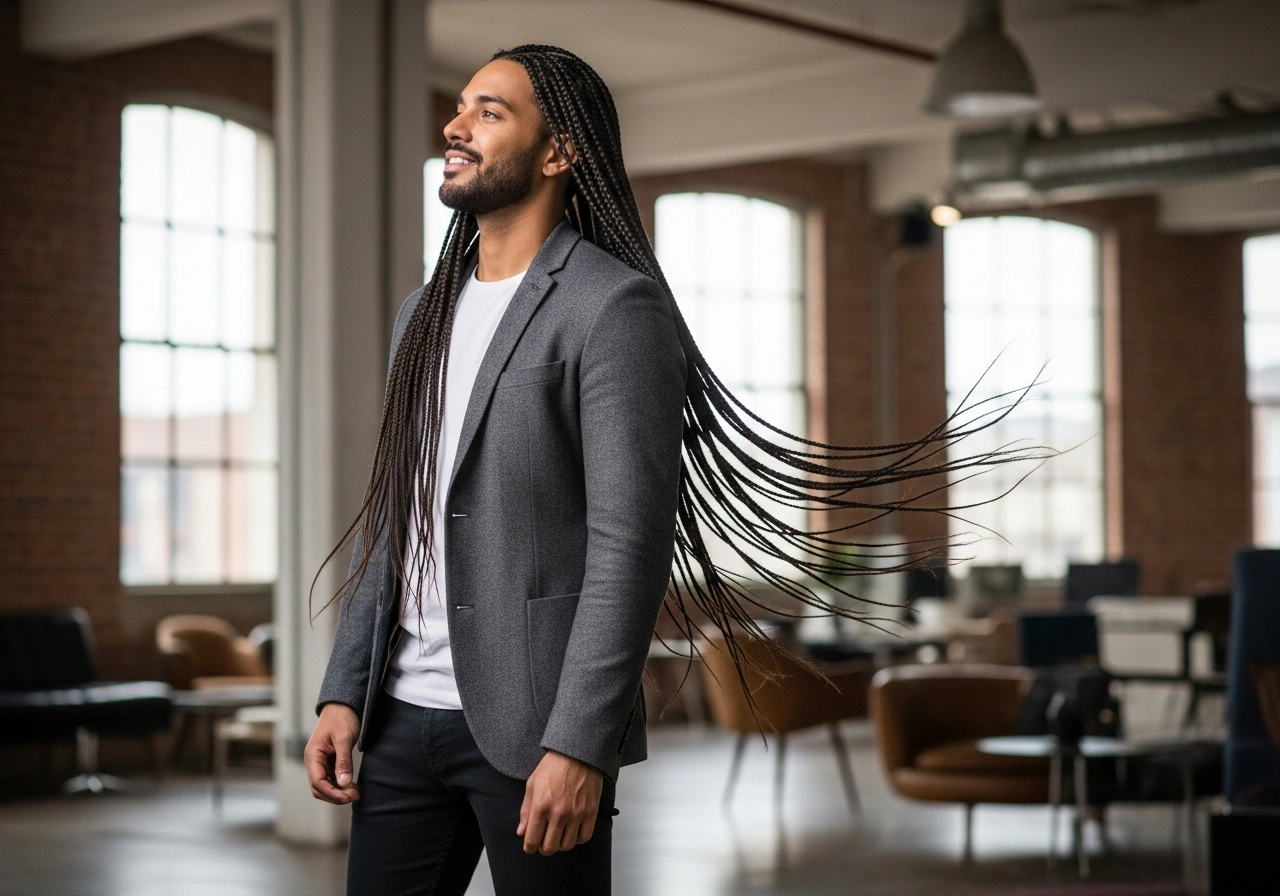 Long Box Braids: Maximum Length and Drama Box Braids For Men