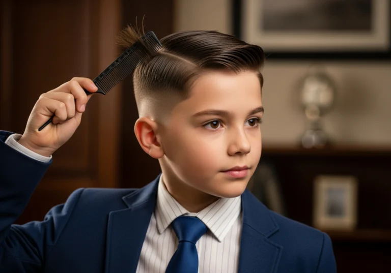 Side Part with Taper Fade Cool Boy Haircuts