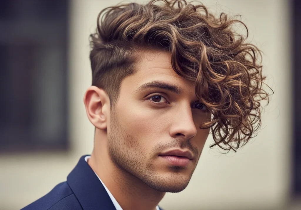 Side-Swept Curly Butterfly Cut