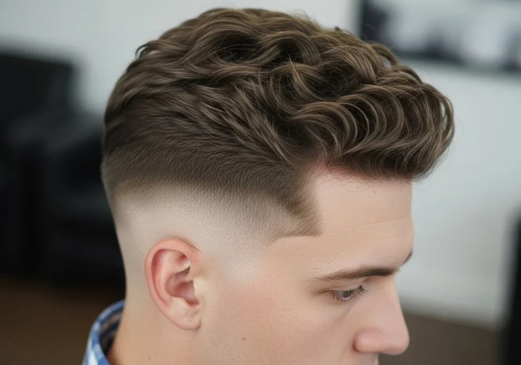 Taper Fade with Bouncy Crown Curls
