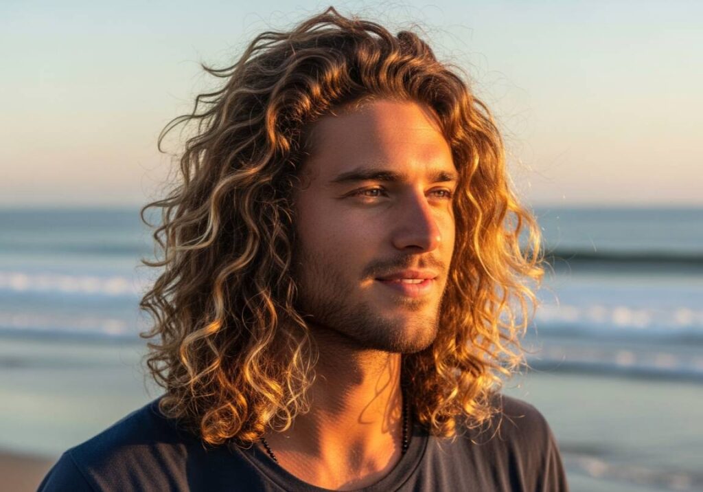 12 Beachy Long Curls
 Curly Hairstyles For Men