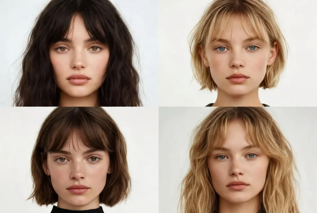 Face Shapes That Complement Long Curtain Bangs