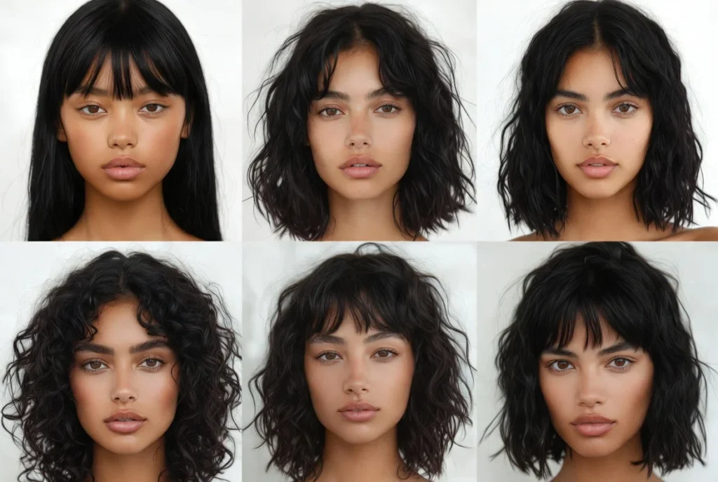 Best Hair Textures for Layered Curtain Bangs