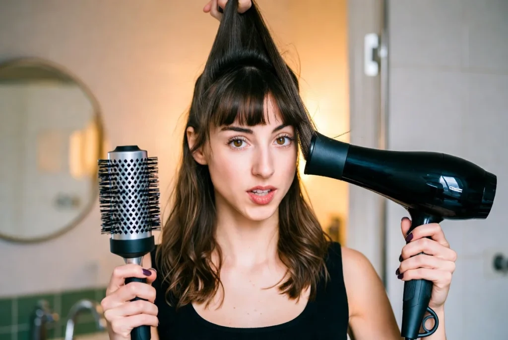 How to Style Long Curtain Bangs With Layers at Home